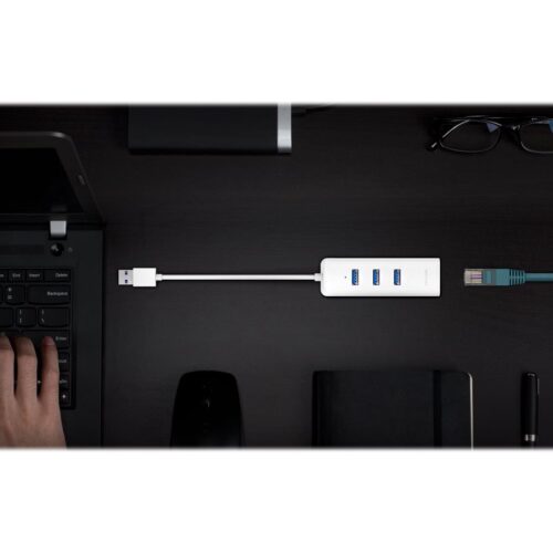 TP-LINK USB 3.0 to Gigabit Ethernet Network Adapter 3-Port USB 3.0 Hub 1 USB 3.0 connector 1 Gigabit Ethernet port 3 USB 3.0 ports
