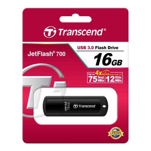 TRANSCEND 16Go Clé USB USB3.1 Gen1 – Classique – Noir