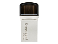 TRANSCEND 256Go USB 3.1 Pen Drive OTG Type-A&C Silver