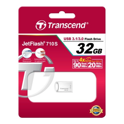TRANSCEND 32Go Clé USB USB 3.1- Boîtier métallique