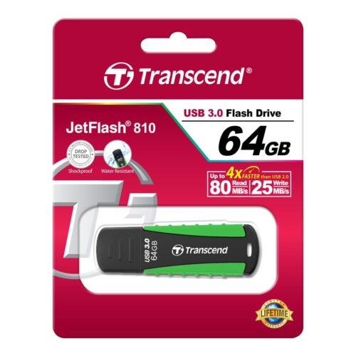 TRANSCEND 64Go Clé USB 3.1 Gen 1 – Antichoc Vert