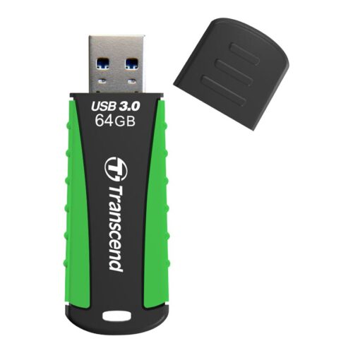 TRANSCEND 64Go Clé USB 3.1 Gen 1 – Antichoc Vert
