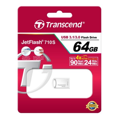 TRANSCEND 64Go Clé USB USB 3.1- Boîtier métallique
