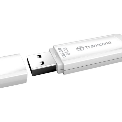 TRANSCEND 64Go Clé USB USB3.1 Gen1 Classique – Blanc