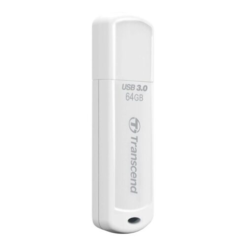 TRANSCEND 64Go Clé USB USB3.1 Gen1 Classique – Blanc