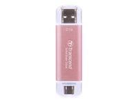 TRANSCEND ESD310P 512Go External SSD USB 10Gbps Type C/A Pink