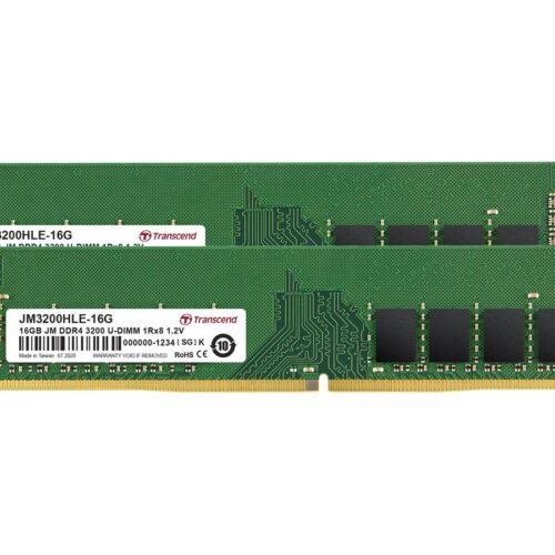TRANSCEND JetRam 32Go KIT DDR4 3200Mhz U-DIMM 1Rx8 2Gx8 CL22 1.2V