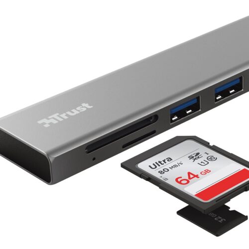 TRUST HALYX Fast USB-C Hubs Card Reader
