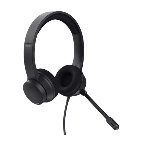 TRUST HS-260 USB – USB C Noise Cancelation On Ear PC Headset ECO