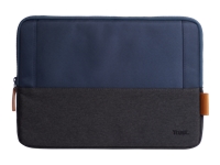 TRUST LISBOA 13.3p Laptop Sleeve Dark Grey and Dark Blue ECO