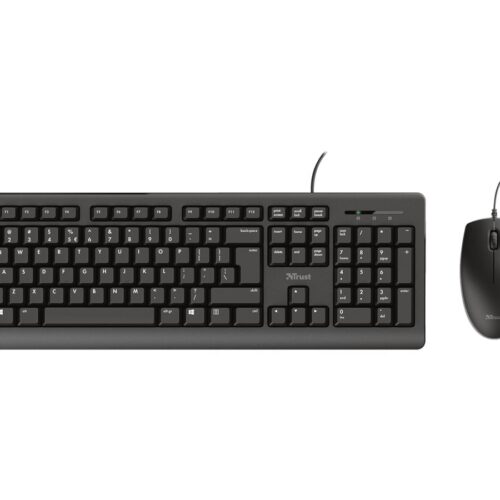 TRUST Primo Wired Keyboard and Mouse Set Black AZERTY (FR)