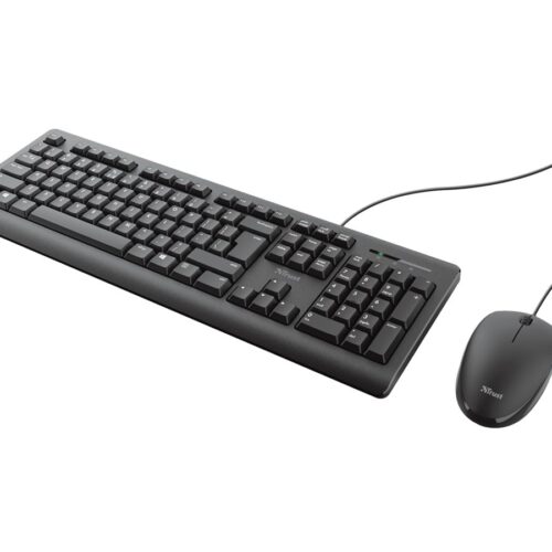 TRUST Primo Wired Keyboard and Mouse Set Black AZERTY (FR)