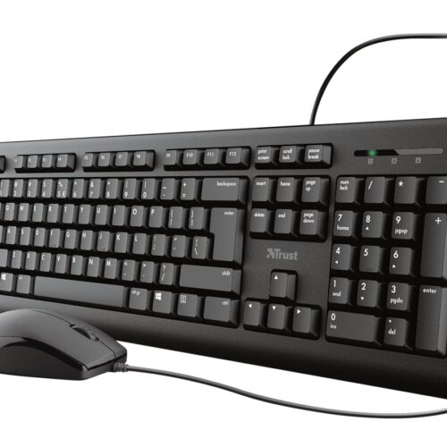 TRUST Primo Wired Keyboard and Mouse Set Black AZERTY (FR)