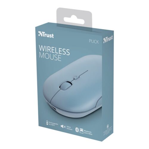 TRUST PUCK WRL Rechargable Mouse Blue
