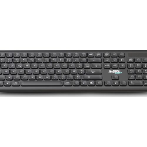 URBAN FACTORY 104key 2.4Ghz wireless keyboard Flat and ergonomic scissor keys Lighted indicators