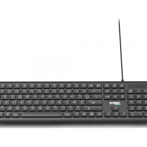 URBAN FACTORY 104key wired keyboard Flat and ergonomic scissor keys Lighted indicators