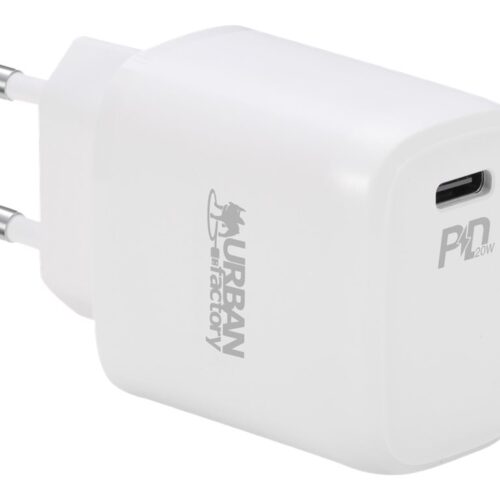 URBAN FACTORY 20W USB-C wall charger 1X 3A EU plug White