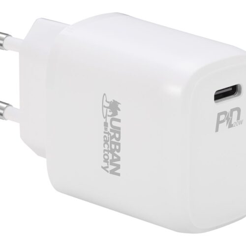 URBAN FACTORY 20W USB-C wall charger 1X 3A EU plug White