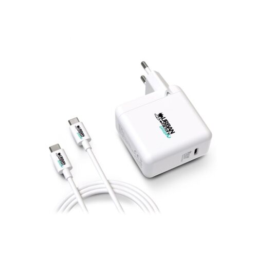 URBAN FACTORY Chargeur secteur GaN USB-C Eco-conçu 65W