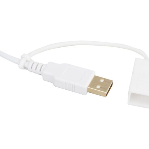 URBAN FACTORY Clavier en ABS et silicone Blanc Connexion filaire USB Touches plates et silencieuses Traitement antimicrobien Nano