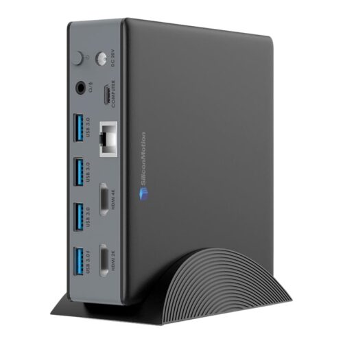 URBAN FACTORY Docking USB A/USB-C-100W-POWER SUP 130W 4K Multi Screen power Delivery 100W 2xHDMI 3xUSB 3.0 5Gbps