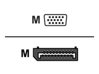 URBAN FACTORY DP Male to VGA Male cable 1.80m Black