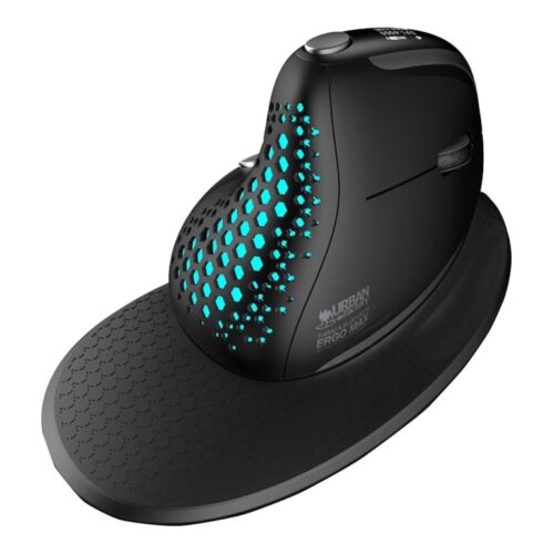 URBAN FACTORY ERGO PRO MAX Wireless Right Hand Mouse 2.4GHZ Bluetooth 5.0 Rechargeable 4000DPI Handrest