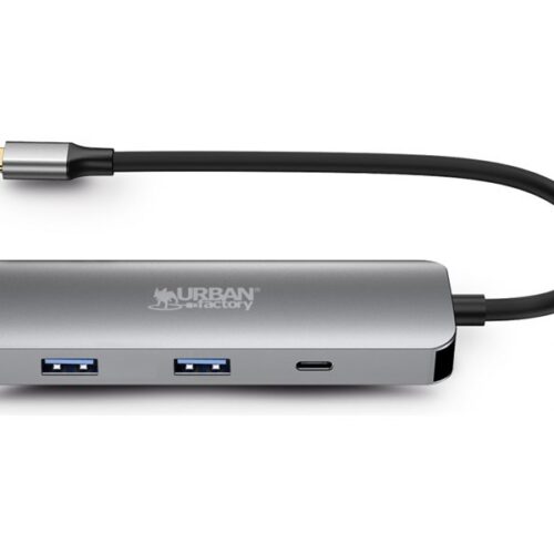 URBAN FACTORY Hubee 4in1 Hub Usb-C Avec 2 USB-A / 1 HDMI 4K Et 1 USB-C 100W Pd