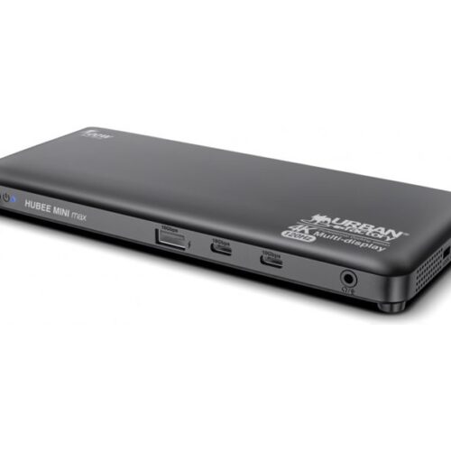 URBAN FACTORY Hubee Mini Max USB-C Docking Station Multi Display 4K 120Hz With 2 USB-C 10Gbps Power Supply 130W