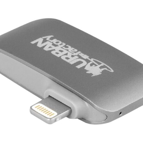 URBAN FACTORY Lecteur de cartes micro-SD – Lightning. Câble micro USB inclus
