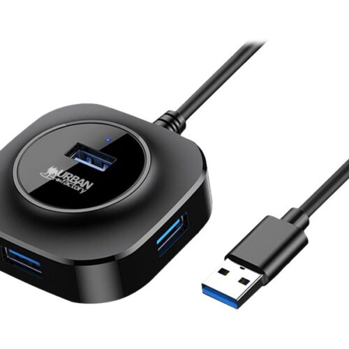 URBAN FACTORY MINEE: 4-Port Usb 3.0 Hub Black