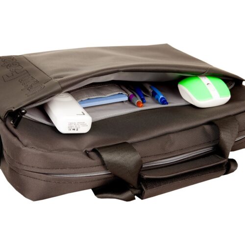 URBAN FACTORY New Generation Bag – Sacoche pour Portable 14P- Noir extérieur / Gris interieur