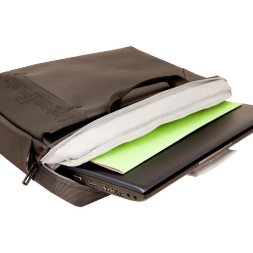 URBAN FACTORY New Generation Bag – Sacoche pour Portable 14P- Noir extérieur / Gris interieur