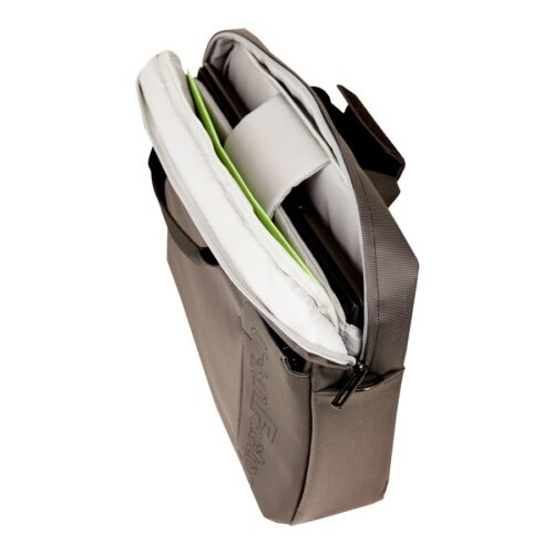 URBAN FACTORY New Generation Bag – Sacoche pour Portable 14P- Noir extérieur / Gris interieur