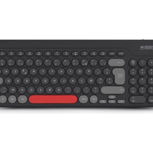 URBAN FACTORY Onlee Color Wireless Flat Keyboard 2.4Ghz – Black/Red/Grey