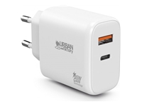 URBAN FACTORY Powee Gan Charger USB-C 65W – 1 Port Usb-C 45W + 1 Port USB-A 18W Fast Charge