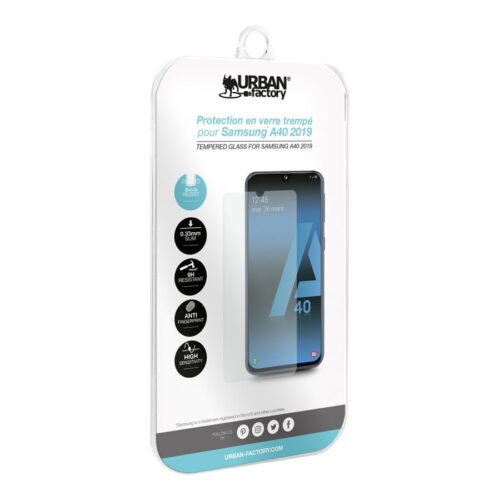 URBAN FACTORY Samsung Protection en Verre Trempe Samsung A40 2019
