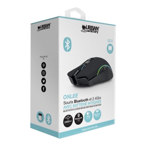URBAN FACTORY Souris Bluetooth avec batterie rechargeable