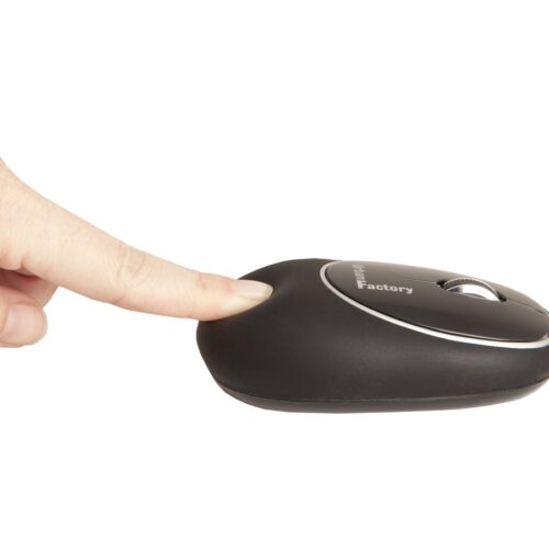 URBAN FACTORY Souris Mémoire de forme – Noire – filaire USB2.0