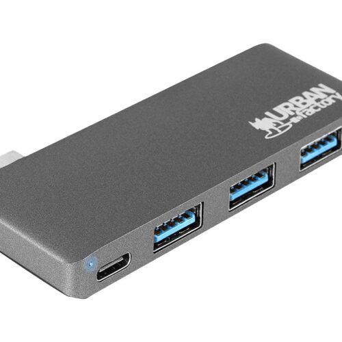 URBAN FACTORY TYPE-C HUB 3xUSB 3.0 DARK GREY