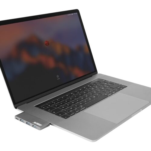 URBAN FACTORY TYPE-C HUB 3xUSB 3.0 DARK GREY