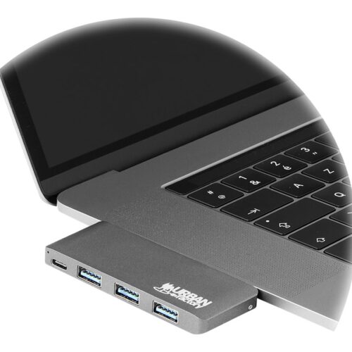 URBAN FACTORY TYPE-C HUB 3xUSB 3.0 DARK GREY