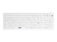 URBAN FACTORY USB wired keyboard ABS silicone White Antimicrobial treatment QWERTY
