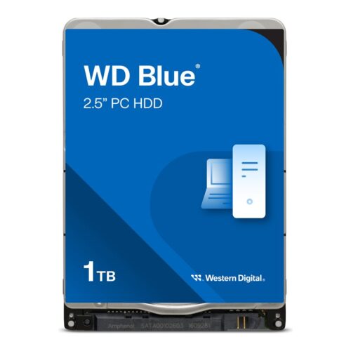 WD Blue Mobile 1TB HDD 5400rpm SATA serial ATA 6Gb/s 128MB cache 2,5inch 7mm Heigth RoHS compliant intern Bulk
