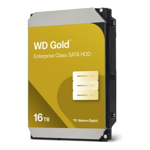 WD Gold 16To HDD 7200rpm 6Gb/s sATA 512Mo cache 3.5p intern RoHS compliant Enterprise Bulk