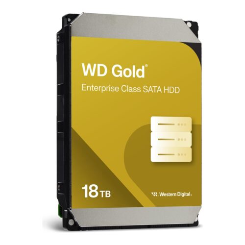 WD Gold 18To HDD 7200rpm 6Gb/s sATA 512Mo cache 3.5p intern RoHS compliant Enterprise Bulk