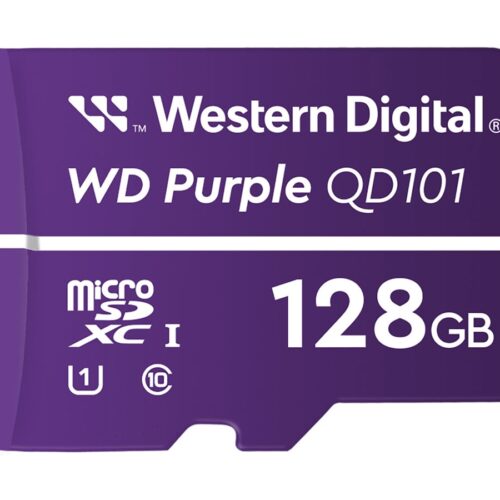 WD Purple 128Go Surveillance microSD XC Class – 10 UHS 1