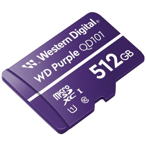 WD Purple 512Go Surveillance microSD XC Class – 10 UHS 1