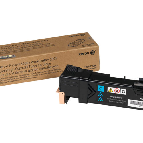 XEROX PHASER 6500 WorkCentre 6505 cartouche de toner cyan haute capacité 2.500 pages pack de 1
