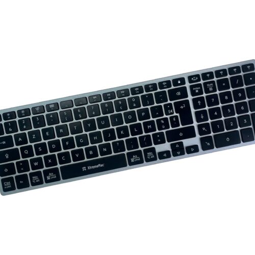 XTREMEMAC Clavier AZERTY en aluminium sans fil multi-appareils